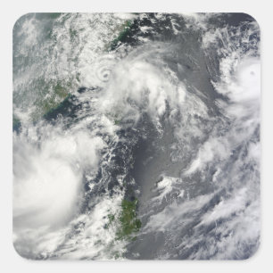 Drei starke Stürme Quadratischer Aufkleber