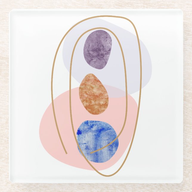 Drei Steine Glasuntersetzer (Vorderseite)