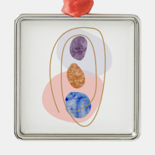 Drei Steine Ornament Aus Metall