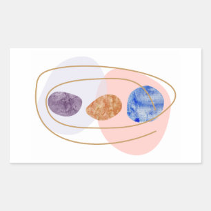 Drei Steine Rechteckiger Aufkleber