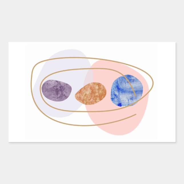Drei Steine Rechteckiger Aufkleber (Vorderseite)