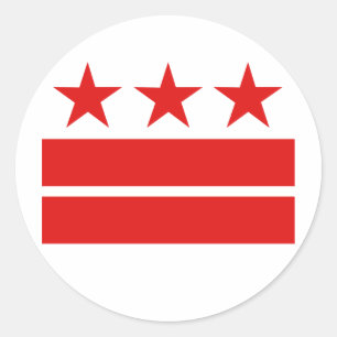 Drei Sterne 2 Bars Runder Aufkleber