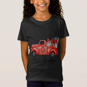 Drei Sterne im roten LKW mit fröhlichem Weihnachts T-Shirt