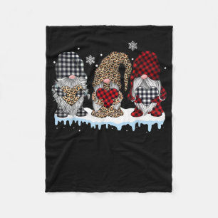 Drei Sterne in Leopard Buffalo Karierten Weihnacht Fleecedecke