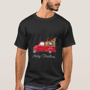 Drei Sterne in rotem Lkw mit fröhlicher Christin T-Shirt