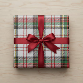 Drei Stewart-Karierte Wrapping Paper Sheets Geschenkpapier Set