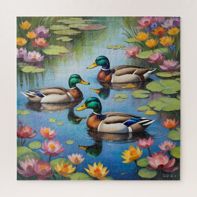 Drei Stockenten Puzzle (Vertikal)
