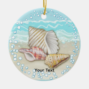 Drei Strandmuscheln Keramik Ornament