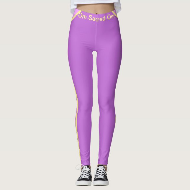 Drei-Streifen-Violett-Leggings Leggings (Vorderseite)