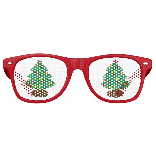 Drei Stufen Weihnachtsbaum Partybrille (Vorderseite)