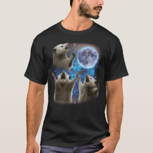 Drei Summen, die an der mond-Weißen Meme herumhack T-Shirt