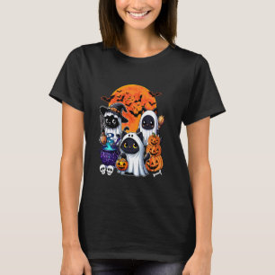 Drei süße Katzen Cosplay Hexe Boo Geister Hallowee T-Shirt
