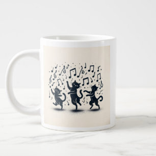 Drei tanzende Katzen. Jumbo-Tasse