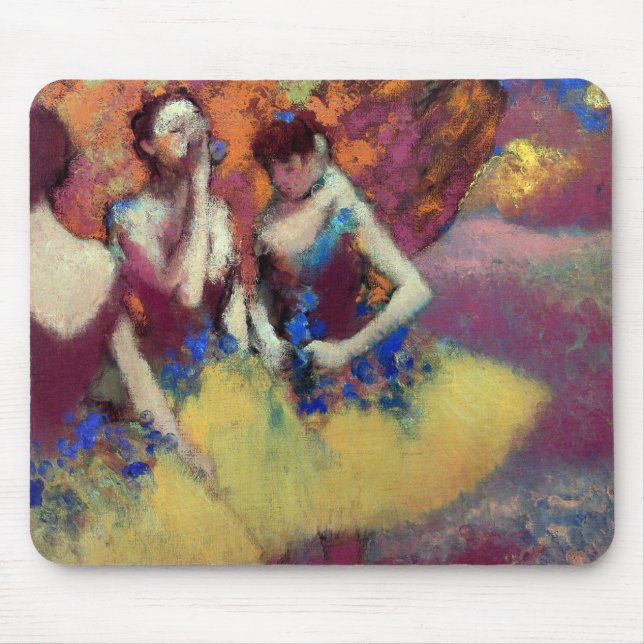 Drei Tänzer in Gelben Röcken von Degas Mousepad (Vorne)
