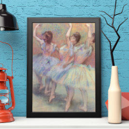 Drei Tänzer von Edgar Degas, Vintage Ballettkunst Poster