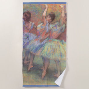 Drei Tänzer von Edgar Degas, Vintage Ballettkunst Strandtuch