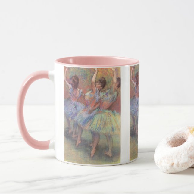 Drei Tänzer von Edgar Degas, Vintage Ballettkunst Tasse (Mit Donut)