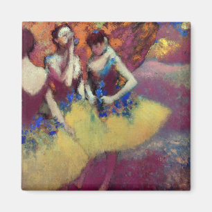 Drei Tänzerinnen in gelben Röcken von Degas Magnet