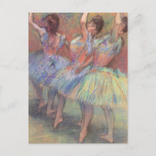 Drei Tänzerinnen von Edgar Degas, Vintage Ballett  Postkarte