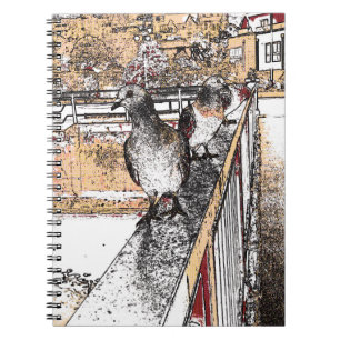 Drei Tauben Notizblock