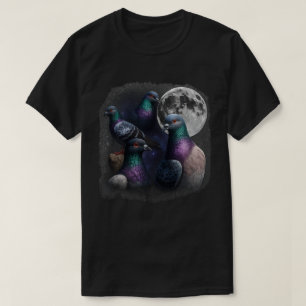 Drei Tauben Retro Vintage Mondtaube T-Shirt