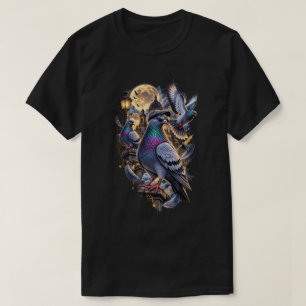 Drei Tauben Vintage-Grafik, Retro-Taubenmond T-Shirt