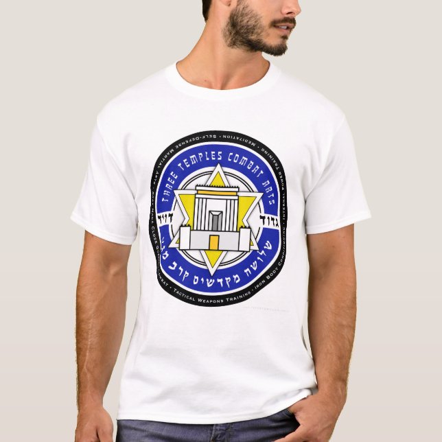 Drei Tempel bekämpfen Kunst T-Shirt (Vorderseite)