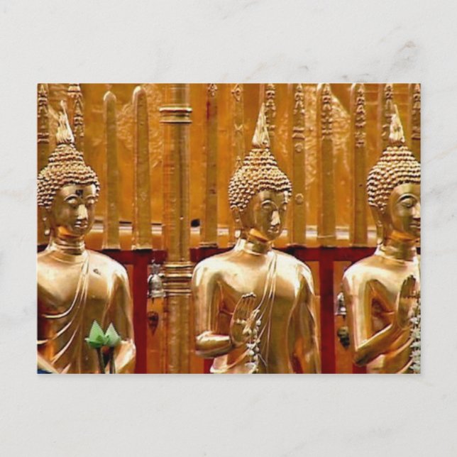 Drei thailändische Buddhas Postkarte (Vorderseite)