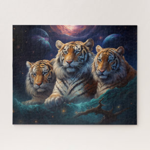 Drei Tiger Cosmic Fantasy Art Puzzle