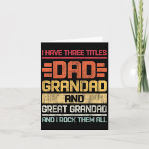 Drei Titel Dad Opa &amp; Urgroßvater Und Ich Karte