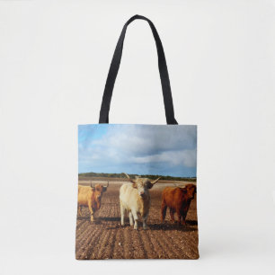 Drei unheimliche Hochlandkühe, Tasche-Einkaufstas