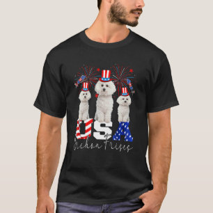 Drei US-amerikanische Bichon-Krisen unter amerikan T-Shirt