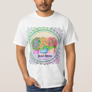 Drei Vasen Blumen T-Shirt