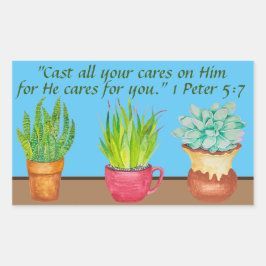 Drei verschiedene Aquarellfarben-Aufkleber Rechteckiger Aufkleber