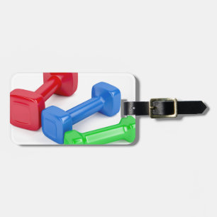 Drei verschiedene Dumbbells Gepäckanhänger