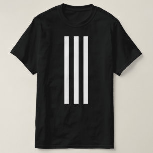 Drei vertikale Linien Minimalistische geometrische T-Shirt