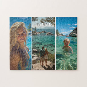 Drei vertikale Streifen Boho-Foto 11x14 Puzzle