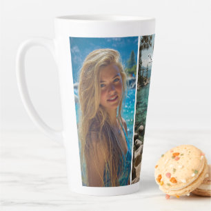 Drei vertikale Streifen Boho-Foto Milchtasse