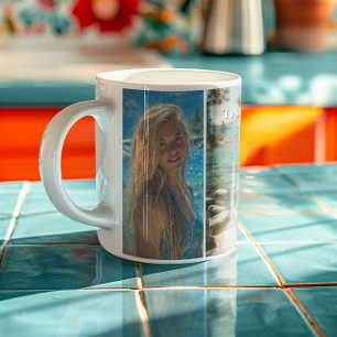 Drei vertikale Streifen Boho-Foto Tasse