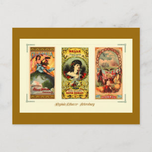 Drei Vintage Cigar Labels Virginia Postkarte