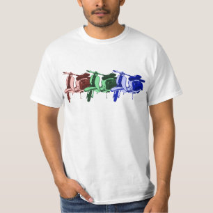 Drei Vintage Sechziger-Roller T-Shirt