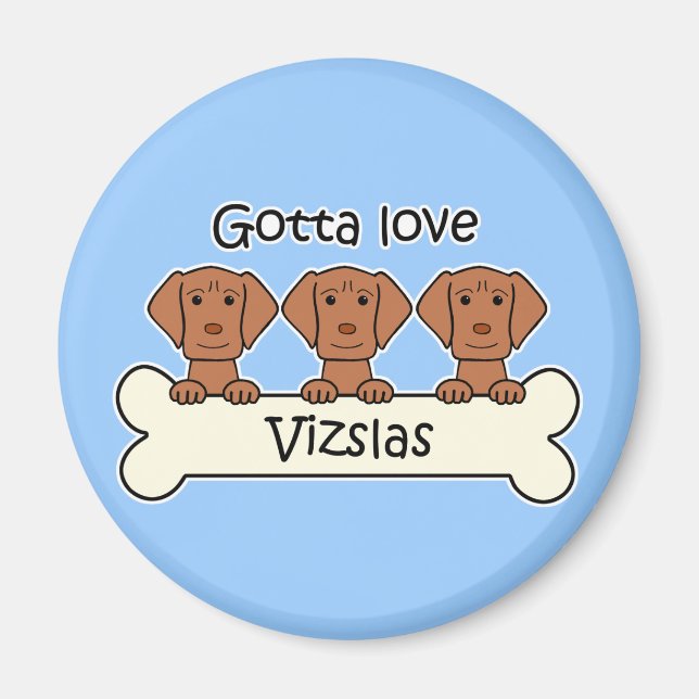 Drei Vizslas Magnet (Vorne)