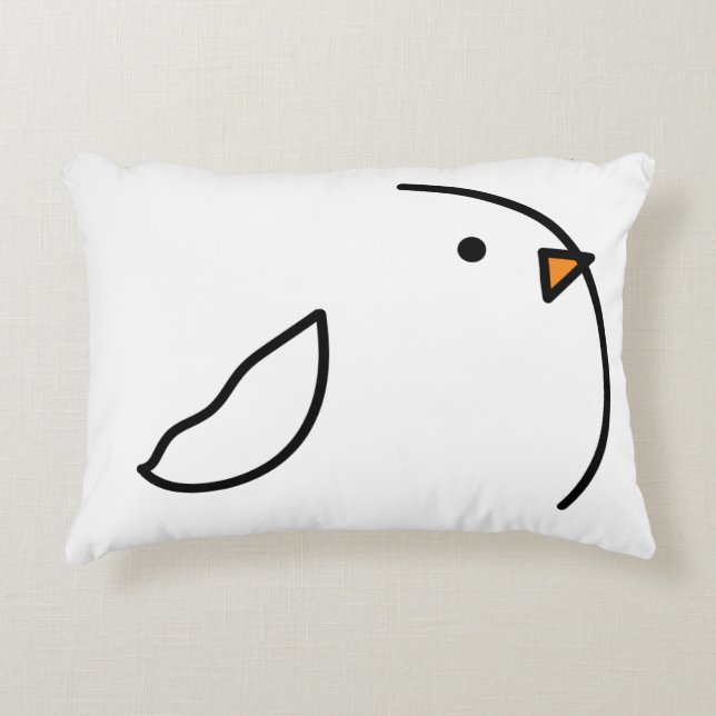 Drei Vögel auf dem Draht Dekokissen (Vorderseite)