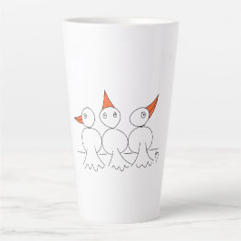 Drei Vögel auf dem Draht Milchtasse