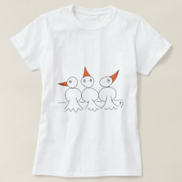 Drei Vögel auf dem Draht T-Shirt