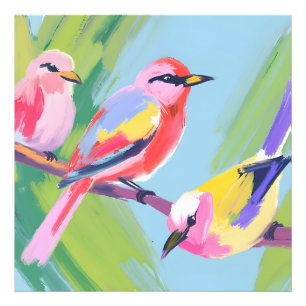 Drei Vögel Fotodruck