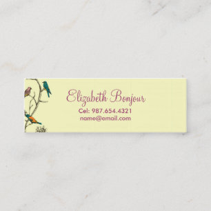 Drei Vögel sprechen ~ Calling Cards Telefonnummerkarte