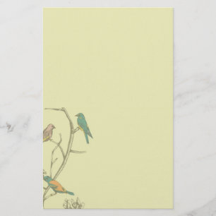Drei Vögel sprechen ~ Stationery/Letterhead Briefpapier