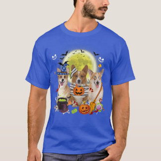 Drei walisische Corgi Hunde Hexe Beängstigendes Mu T-Shirt