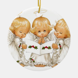 Drei WeihnachtsAngels Keramik Ornament